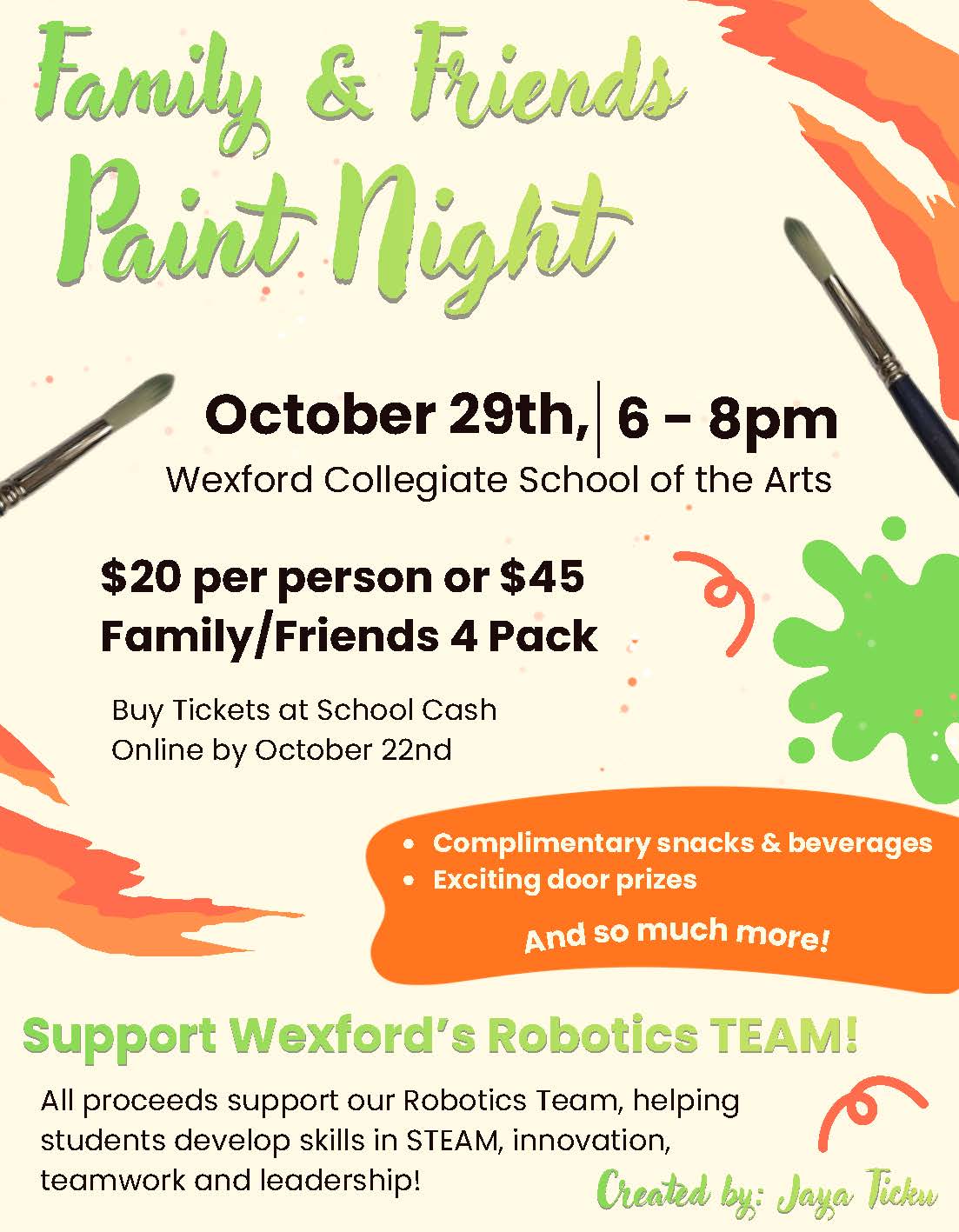 Family Friends Paint Night Revised